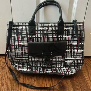 Vera Bradley Black and White Plaid Tote